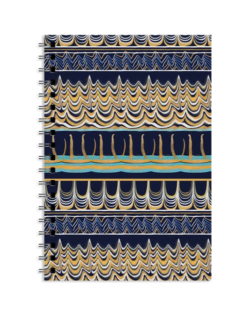 Zigzag Water Large Spiral Notebook
