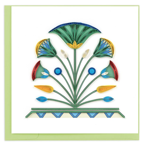 Egyptian Lotus Quilled Card
