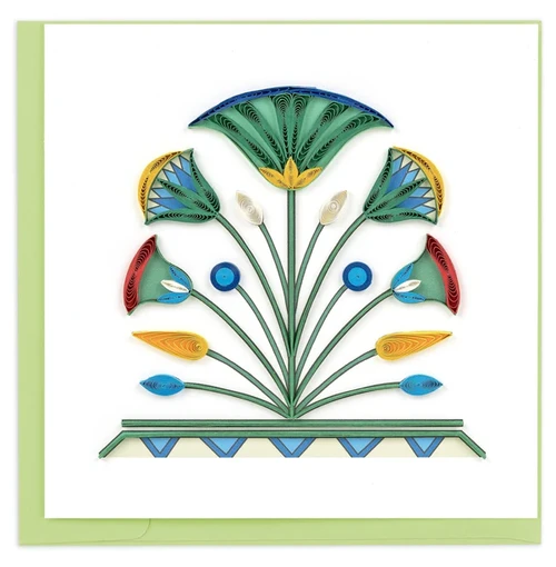Egyptian Lotus Quilled Card