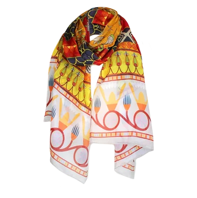 Egyptian Lotus Flower Silk Sarf