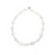 Geometric Silver and Pearl Necklace