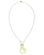 Hand Heart iridescent necklace jewelry neon green