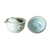 Koi Fish Tea Pot With Cup Light Blue