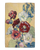 Floral Woodcuts Hollyhocks Tea Towel