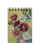 Floral Woodcuts Hollyhocks Mini Spiral Notebook