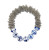 Blue & White Beads with Spring Ring Bracelet