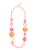 Pink and Orange Resin Floral Necklace