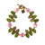 Pink and Green Glass Flower Bracelet