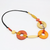 Orange Multi Saylor Wood Bead Necklace