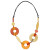Orange Multi Saylor Wood Bead Necklace