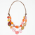 Orange Multi Pearlescent Tiered Necklace