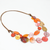 Orange Multi Pearlescent Tiered Necklace