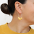 Yellow Hoop Dangle Earrings