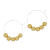 Yellow Hoop Dangle Earrings