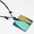 Teal Geometric Print Pendant Necklace