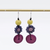Petite Daisy Purple Earrings