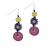Petite Daisy Purple Earrings