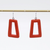Orange Driftwood Dangle Earrings