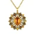 Forever Amber Burst Pendant Necklace