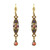 Gold Multi Crystal Charm Earrings