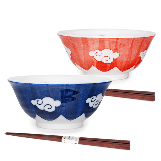 2 Bowls Chopsticks Mt Fuji