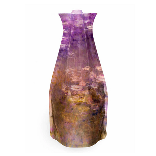 Monet Water Lilies Purple Vase