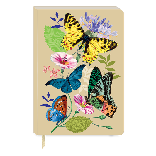 Vintage Floral Butterflies Soft Journal