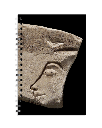 Sculptor's trial piece with face of King Akhenaten Spiral Notebook