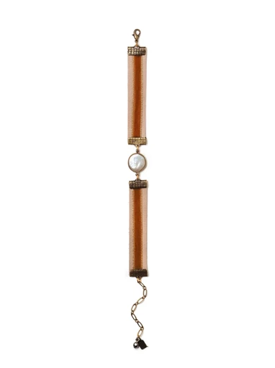 Orange and Pink with Coin Pearl Bracelet