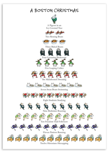 Boston 12 Days of Christmas Holiday Cards