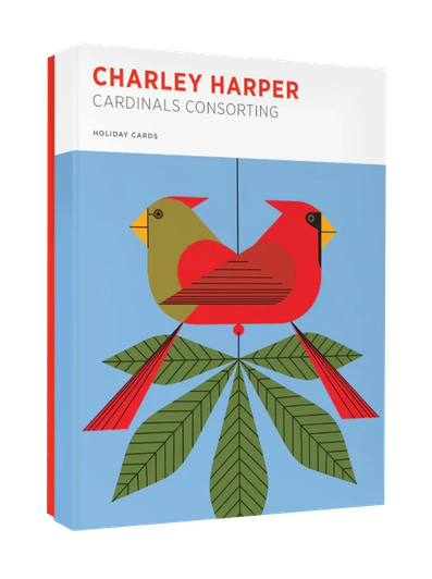 Charley Harper Cardinals Consorting Holiday Cards