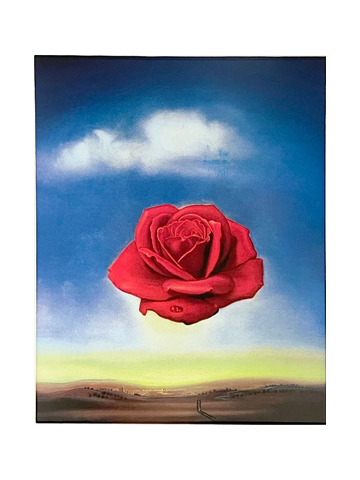 Dali The Meditative Rose 11x14 Matted Print