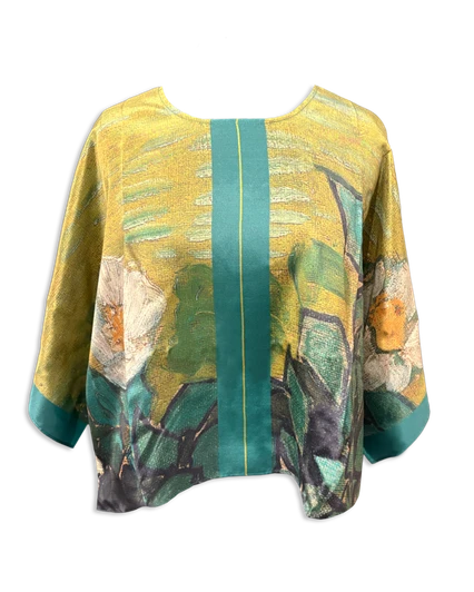 Wild Roses Short Silk Topper