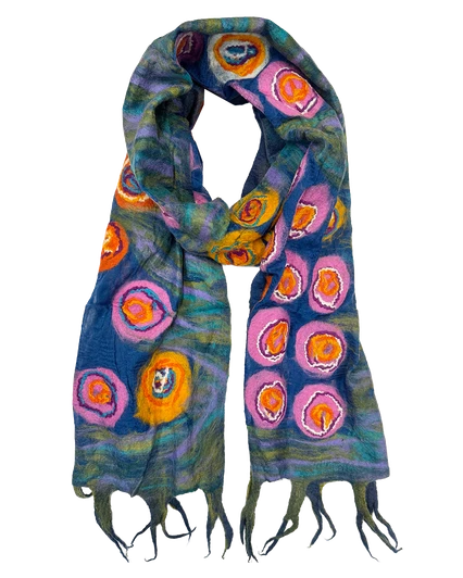 Monet Inspired Felted Scarf
