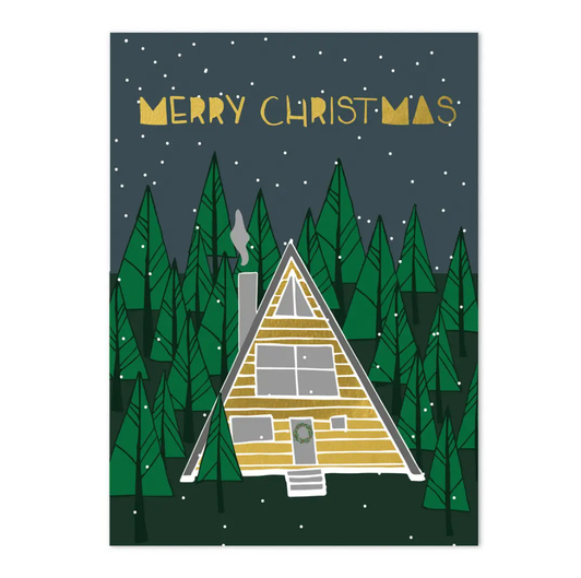 Gold A-Frame Holiday Cards