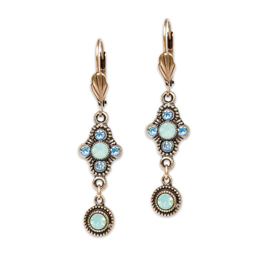 Turquoise Vintage Inspired Crystal Earrings