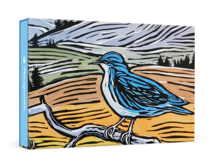 Hashimoto Mountain Bluebird Box Notecards