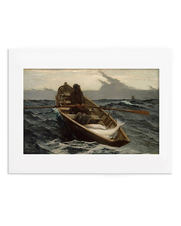 Winslow Homer Fog Warning Matted Postcard