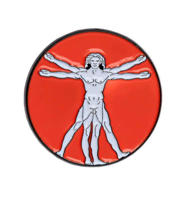 Vitruvian Man Enamel Pin