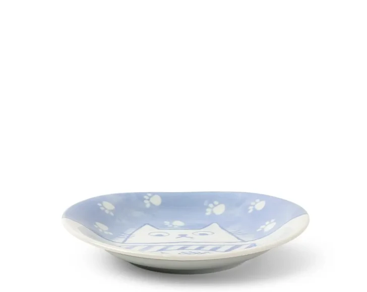 Blue Cat Lunch Oval Plate