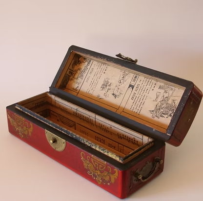 Jewelry Box Red Pillow Butterfly