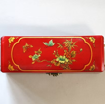 Jewelry Box Red Pillow Butterfly