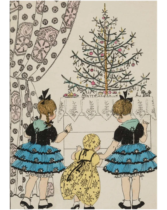 MFA Three Girls and a Christmas Tree Holiday Cards