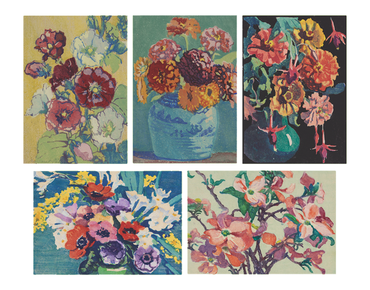 MFA Floral Woodcuts Notecard Wallet