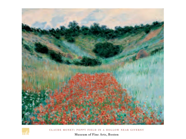 Monet Poppy Field in a Hollow near Giverny Poster