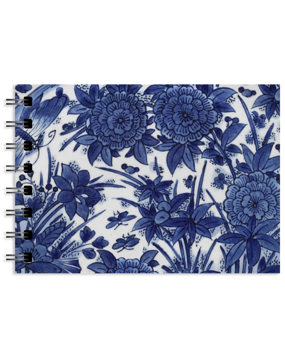 Blue & White Mini Spiral Notebook