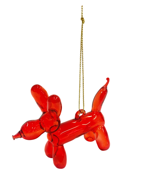 Balloon Dog Ornament Red