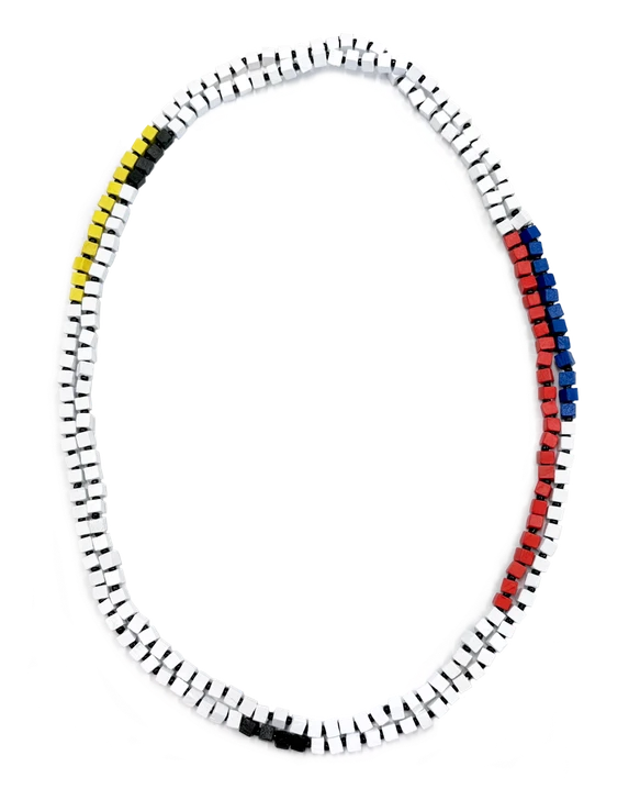 Mondrian Multi Beads Long Necklace