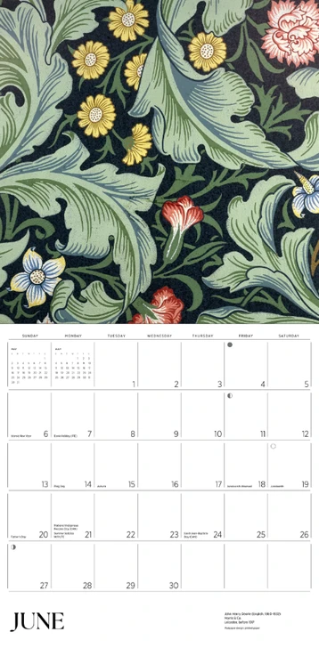 William Morris 2027 Wall Calendar