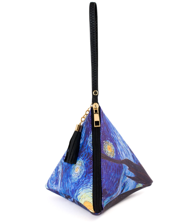 Van Gogh Starry Night Triangle Clutch Purse